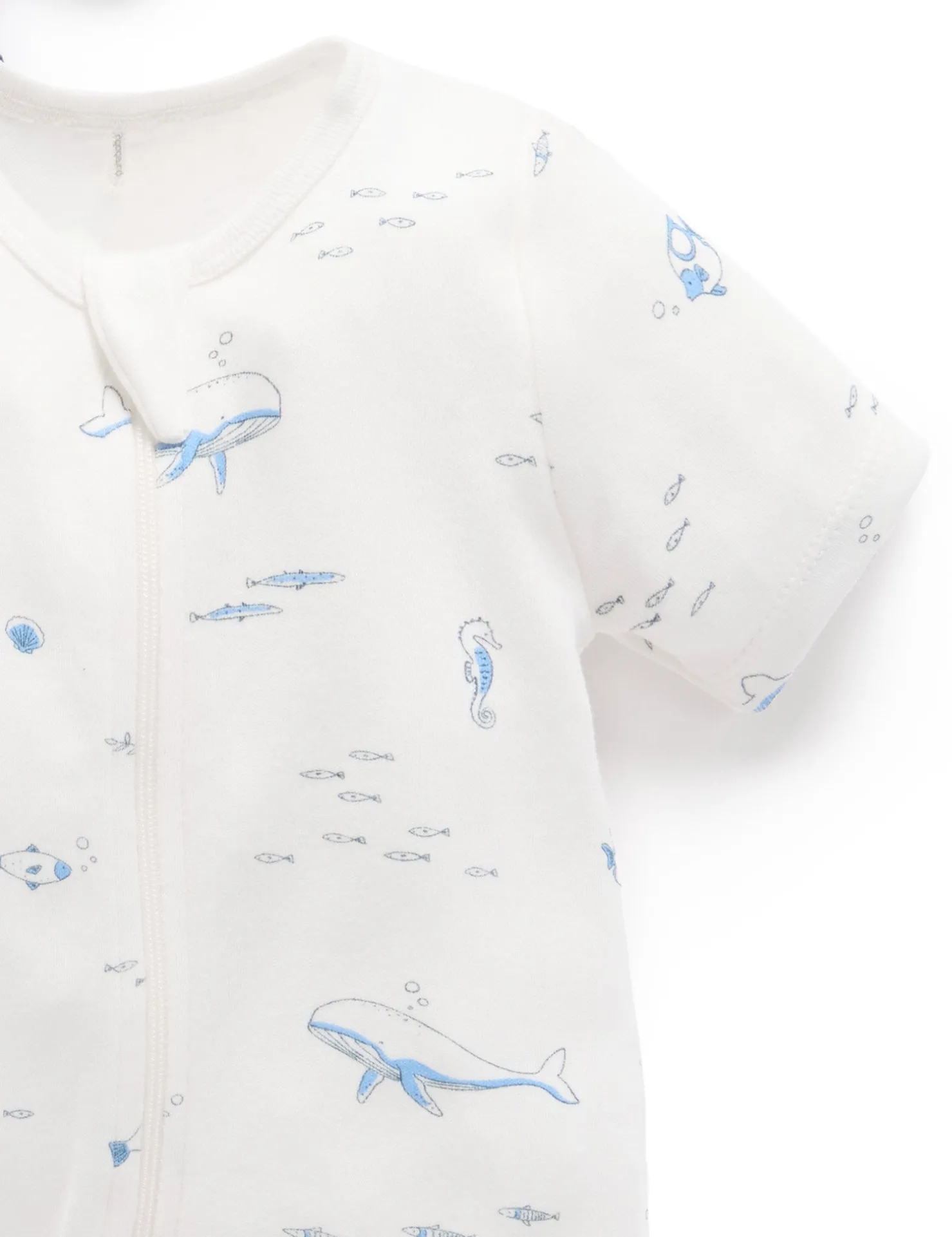 Nautical 2 Pack Short Zip Growsuit