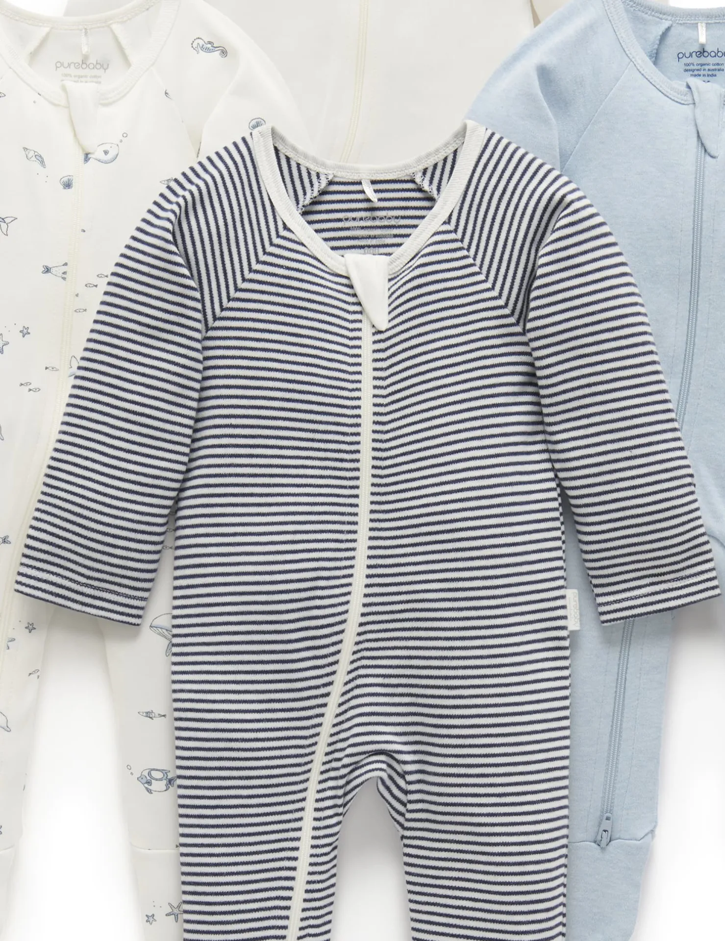 Nautical 4 Pack Zip Growsuit