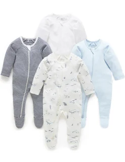 Nautical 4 Pack Zip Growsuit