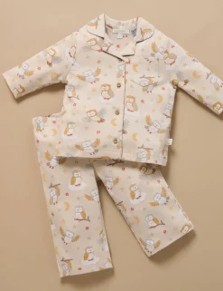 Owl Dreams Thick Button Up PJ Set