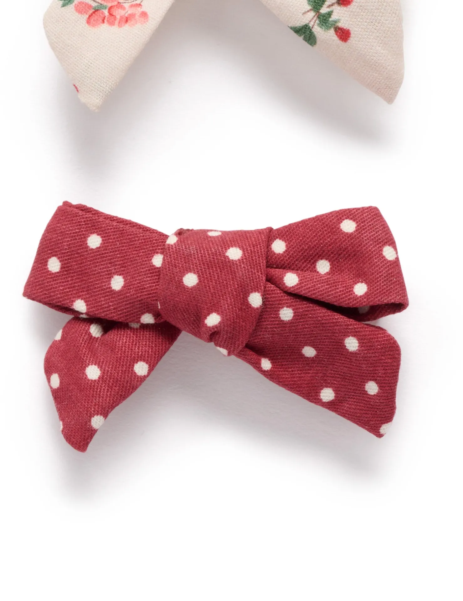 2 Pack Floral Bow Clips