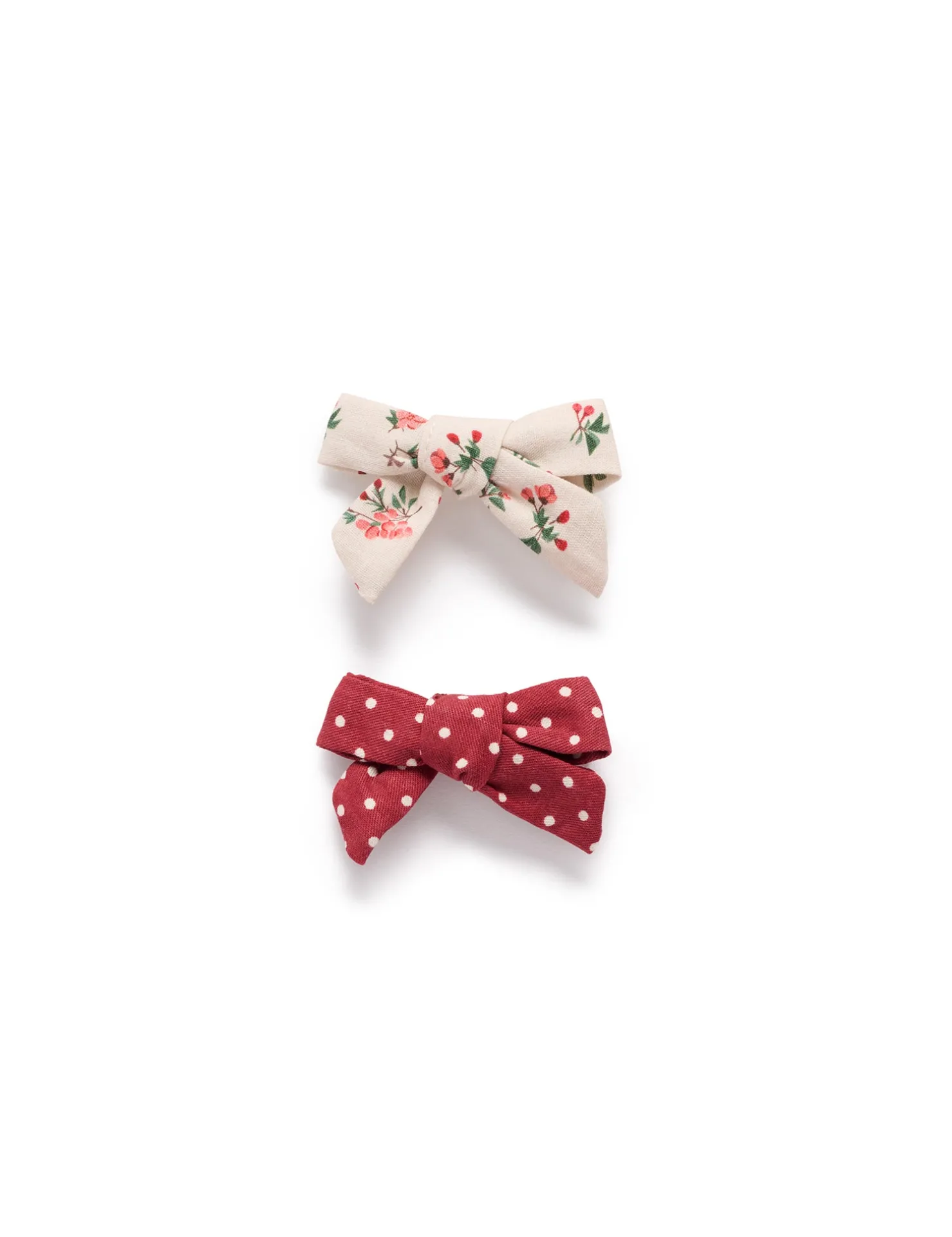 2 Pack Floral Bow Clips