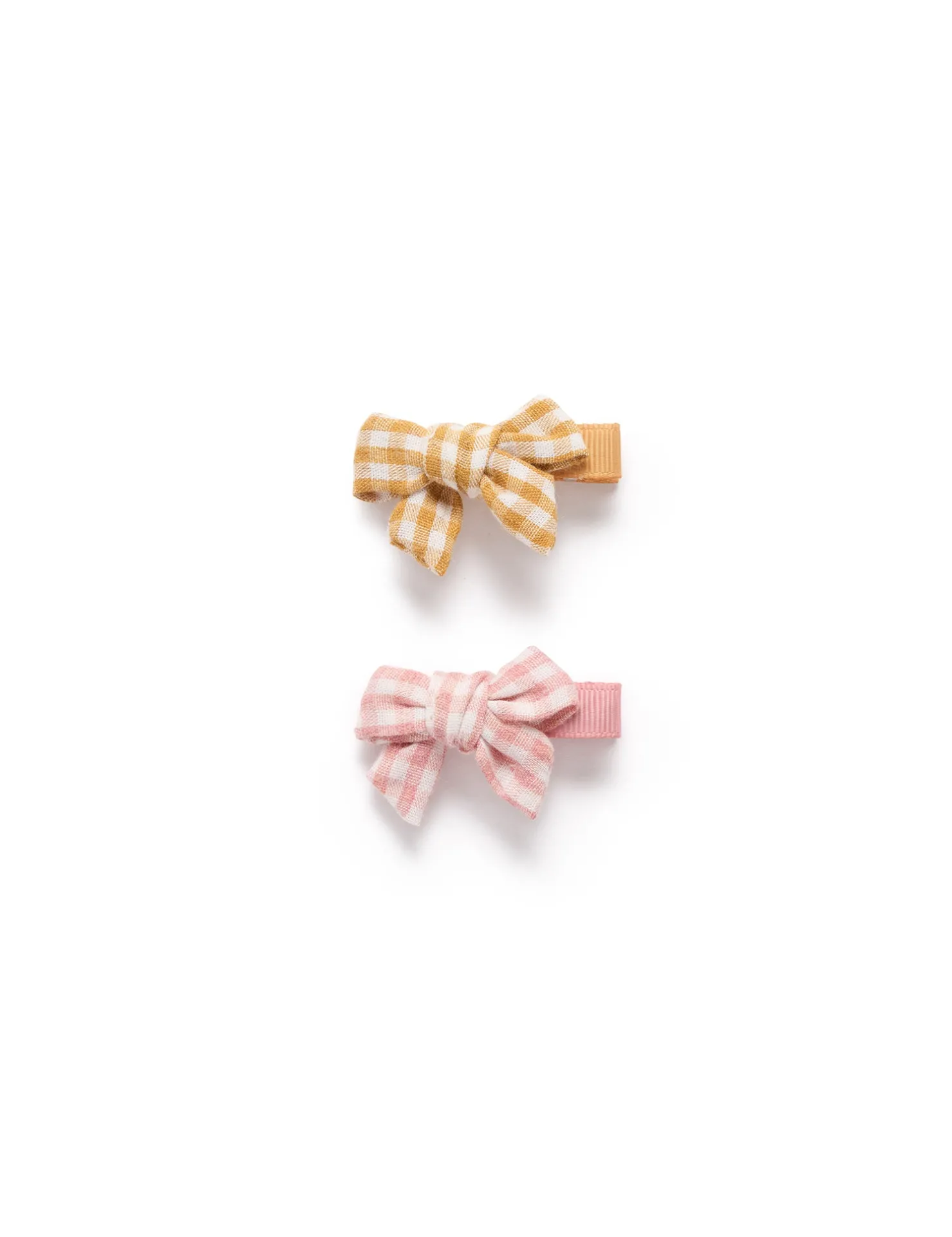 2 Pack Gingham Bow Clips