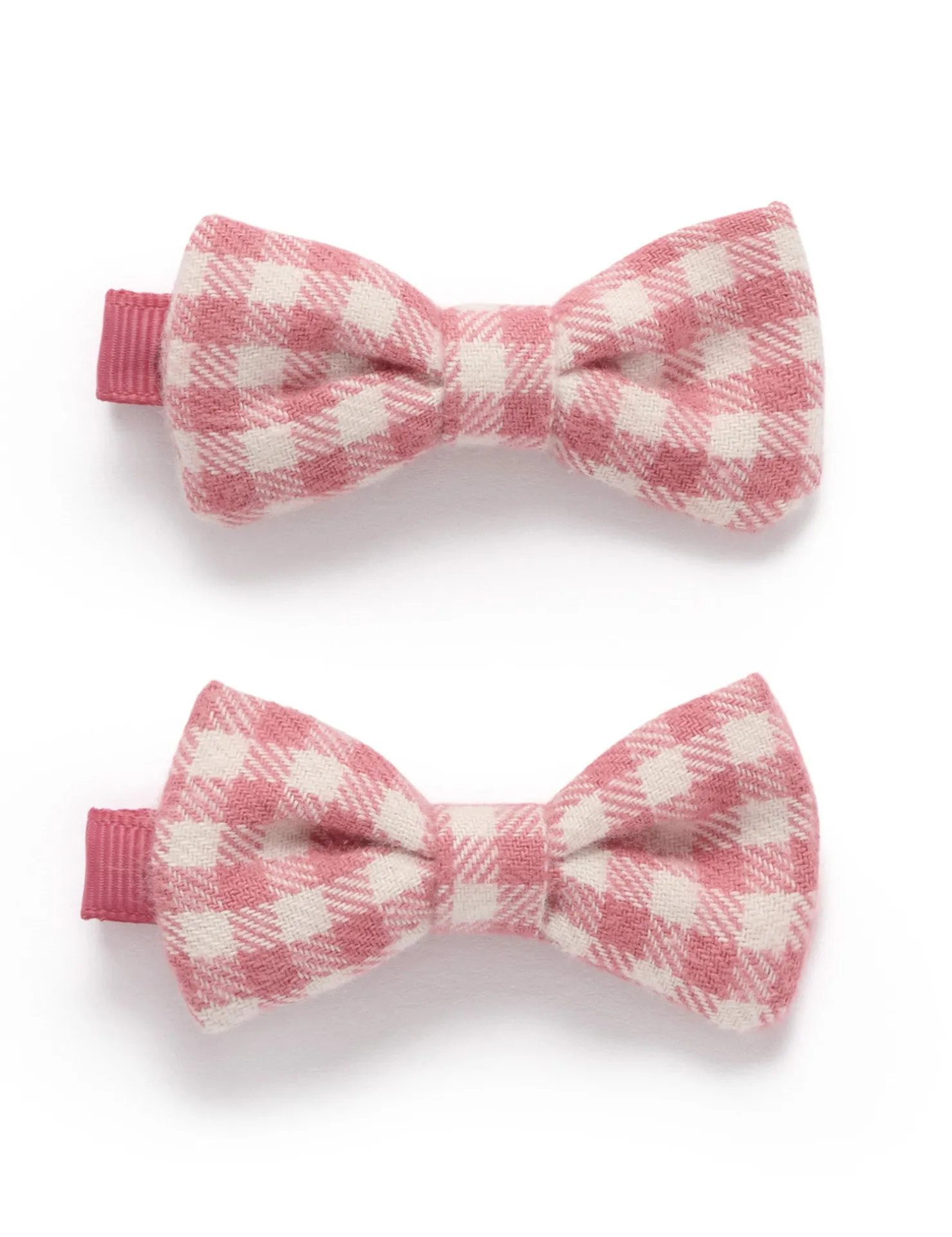 2 Pack Gingham Bow Clips