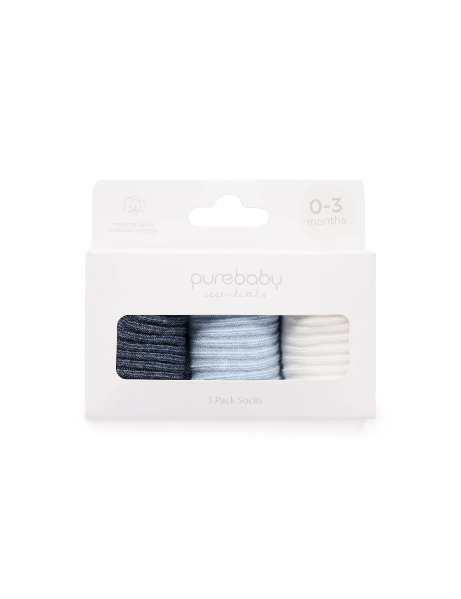 3 Pack Rib Socks