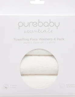 4 Pack Towelling Face Washers