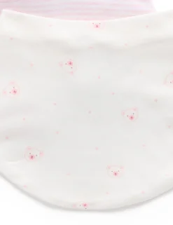 Pink Bear 2 Pack Dribble Bib