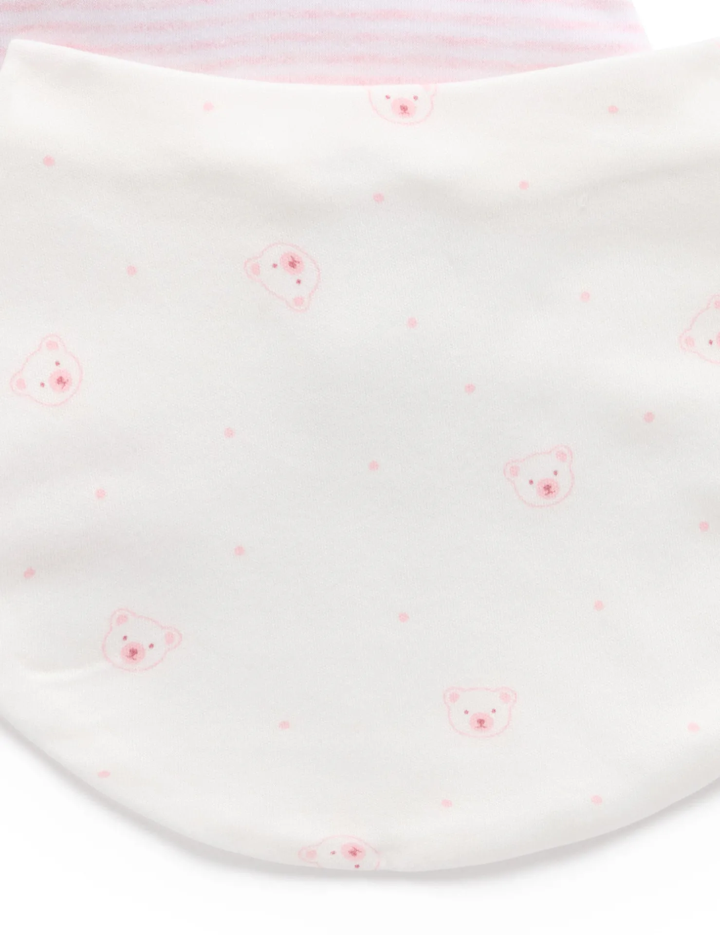 Pink Bear 2 Pack Dribble Bib