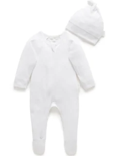 Pointelle Growsuit & Hat Pack