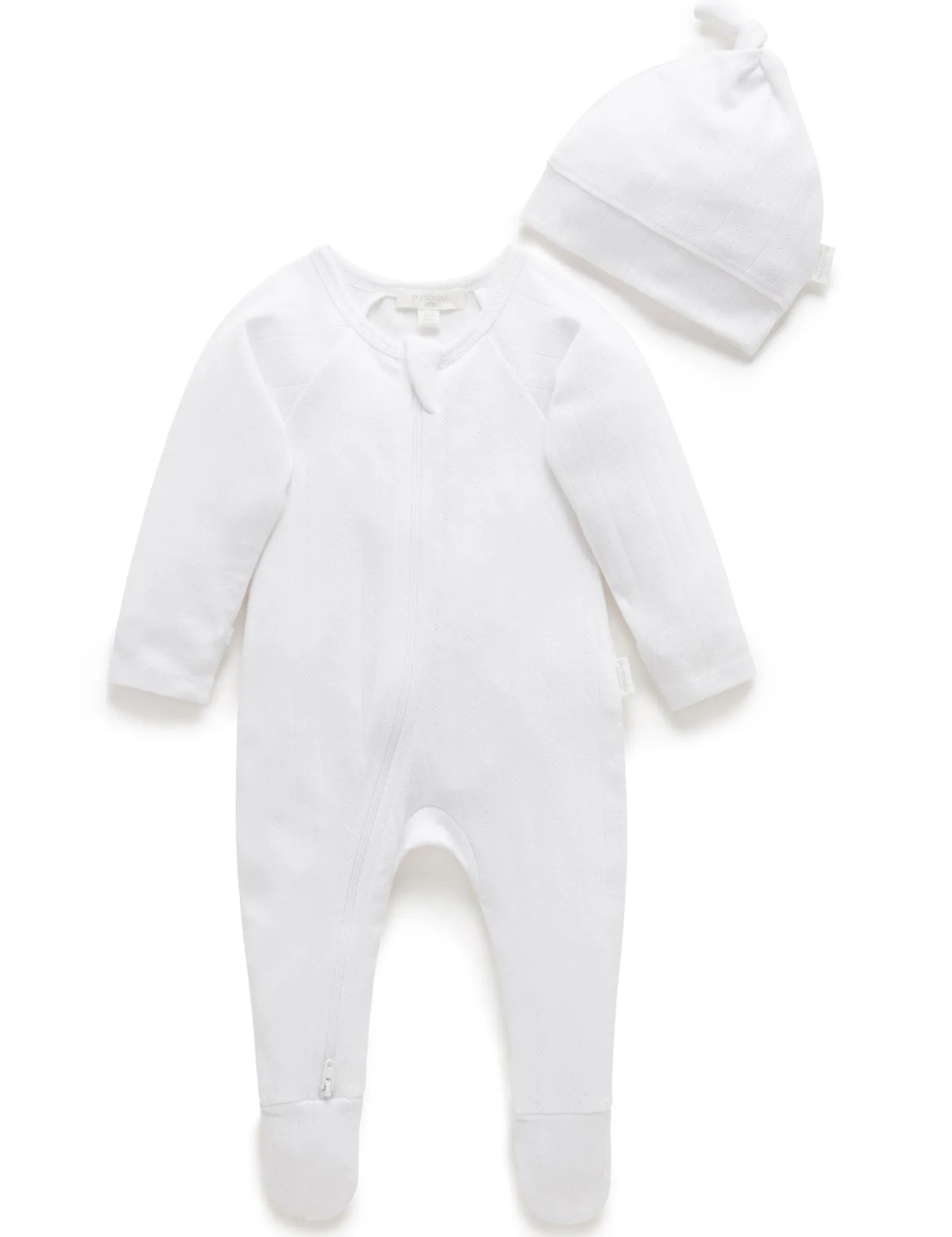 Pointelle Growsuit & Hat Pack