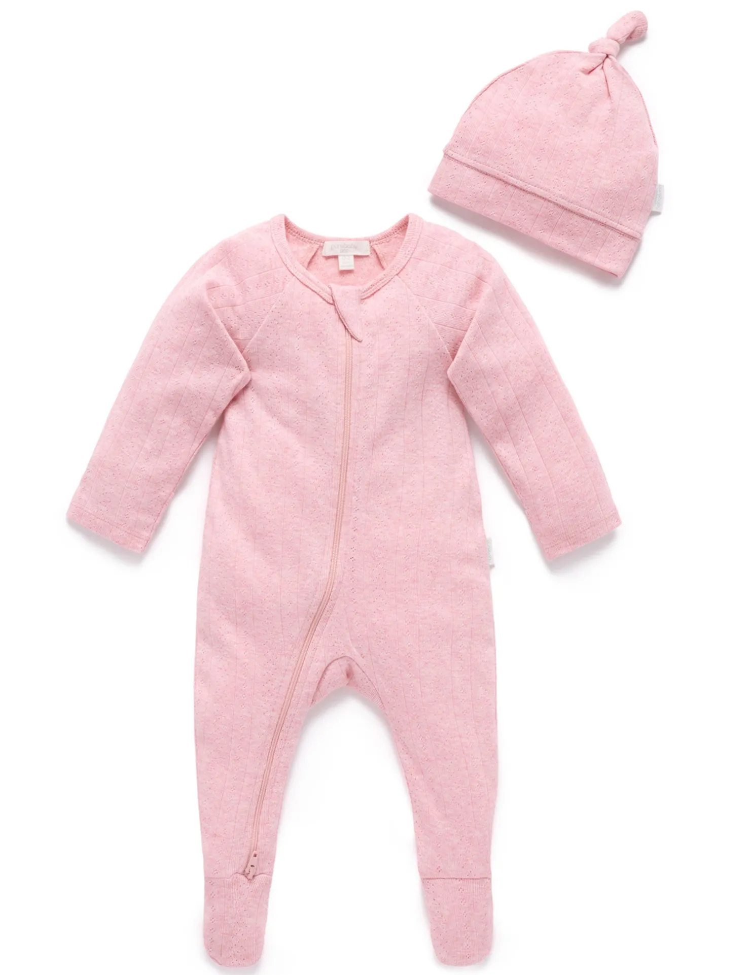 Pointelle Growsuit & Hat Pack