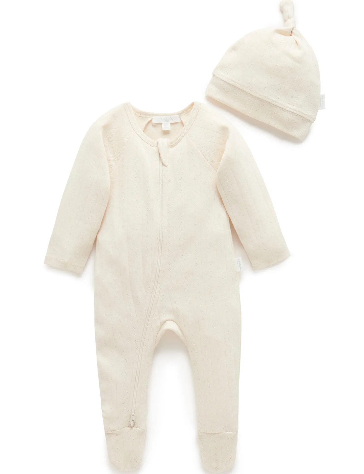 Pointelle Growsuit & Hat Pack