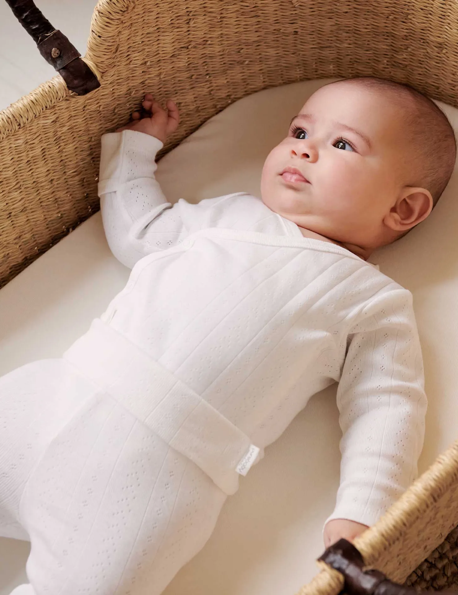 Pointelle Long Sleeve Wrap Bodysuit