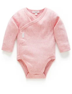 Pointelle Long Sleeve Wrap Bodysuit