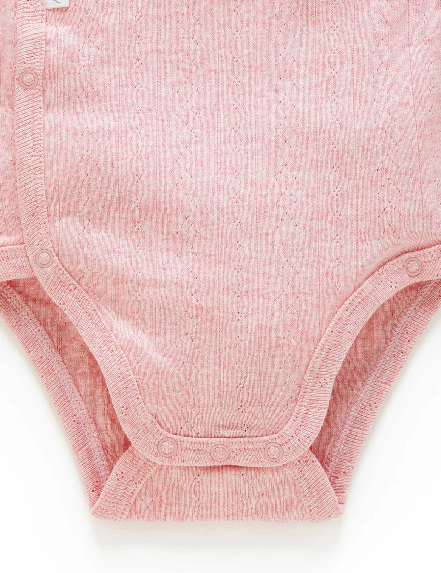 Pointelle Long Sleeve Wrap Bodysuit