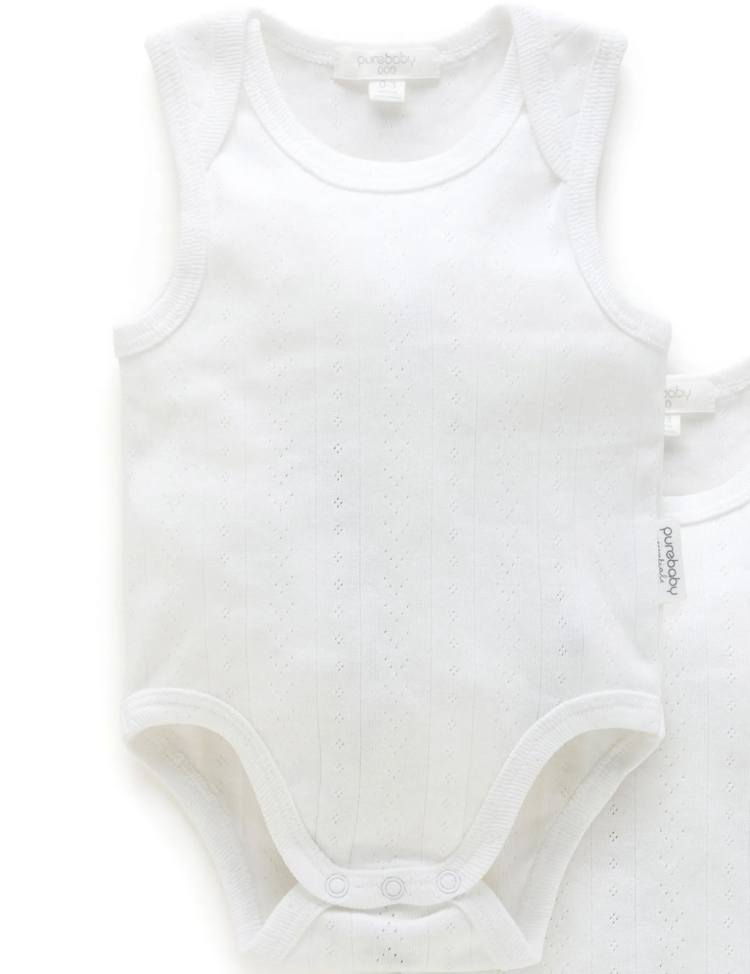 Pointelle 2 Pack Singlet Bodysuit
