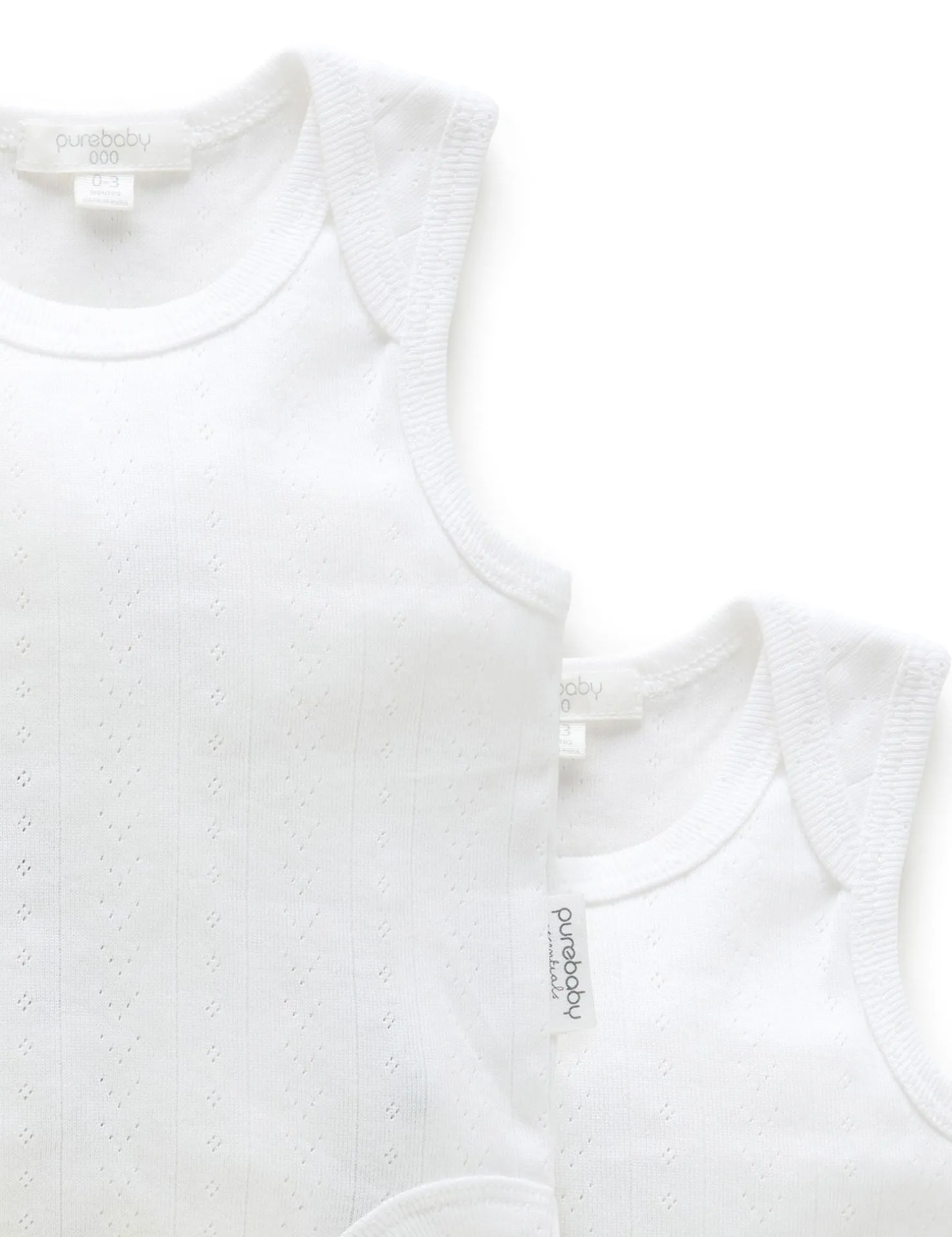 Pointelle 2 Pack Singlet Bodysuit