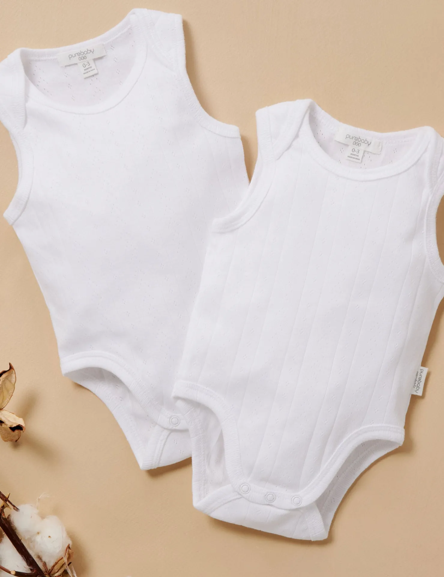 Pointelle 2 Pack Singlet Bodysuit