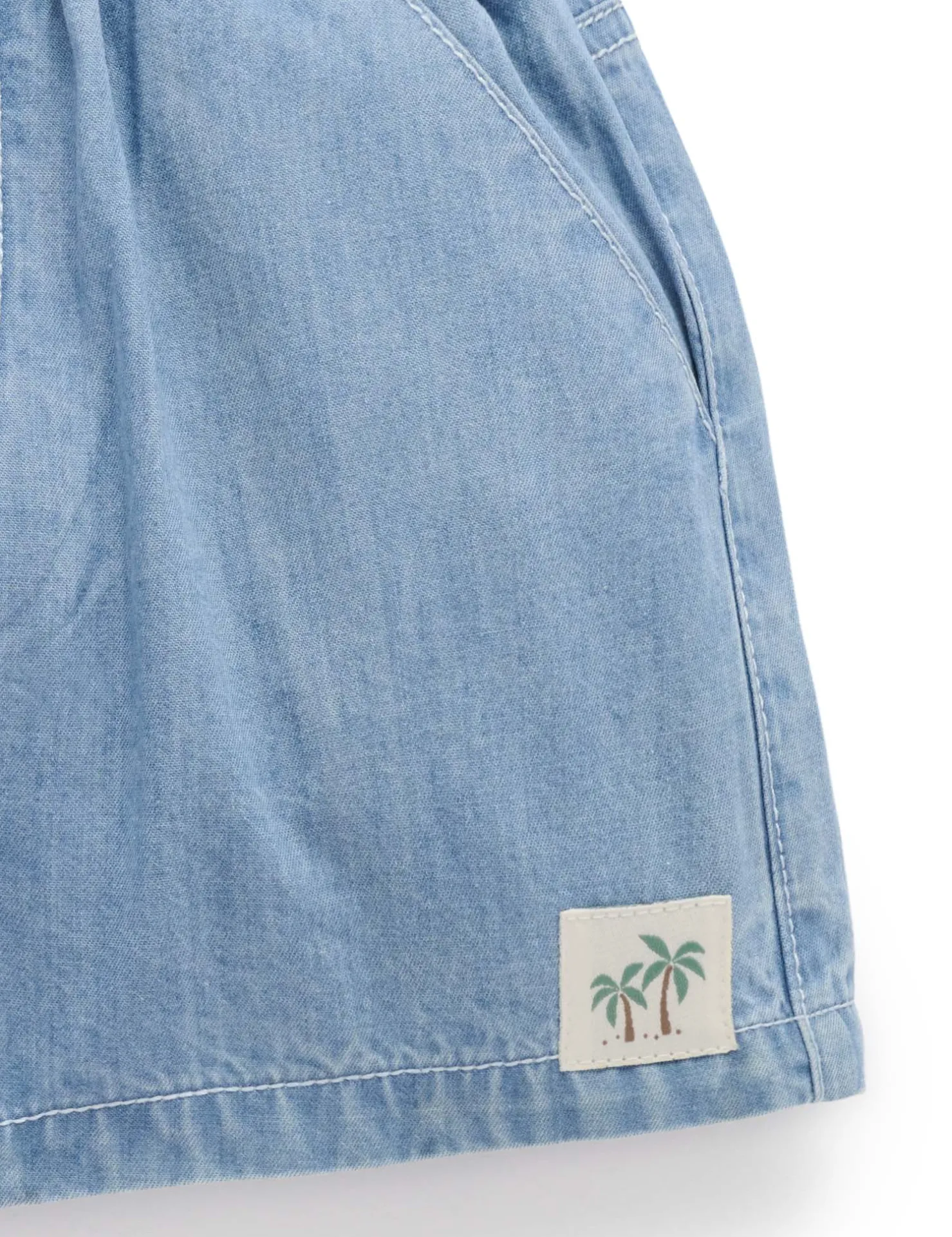 Pull On Denim Shorts
