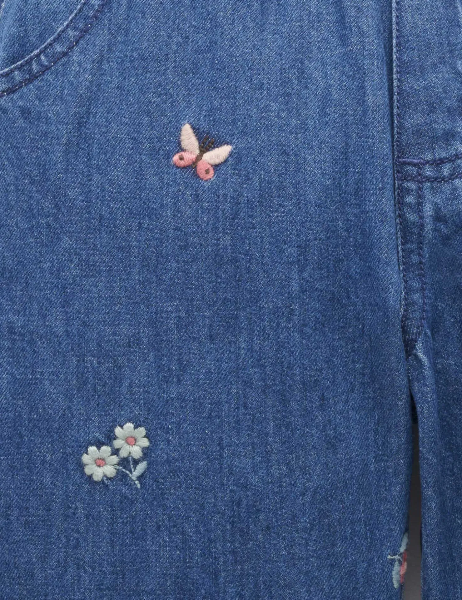 Pull On Embroidered Jeans