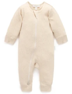 Ribbed Zip Growsuit