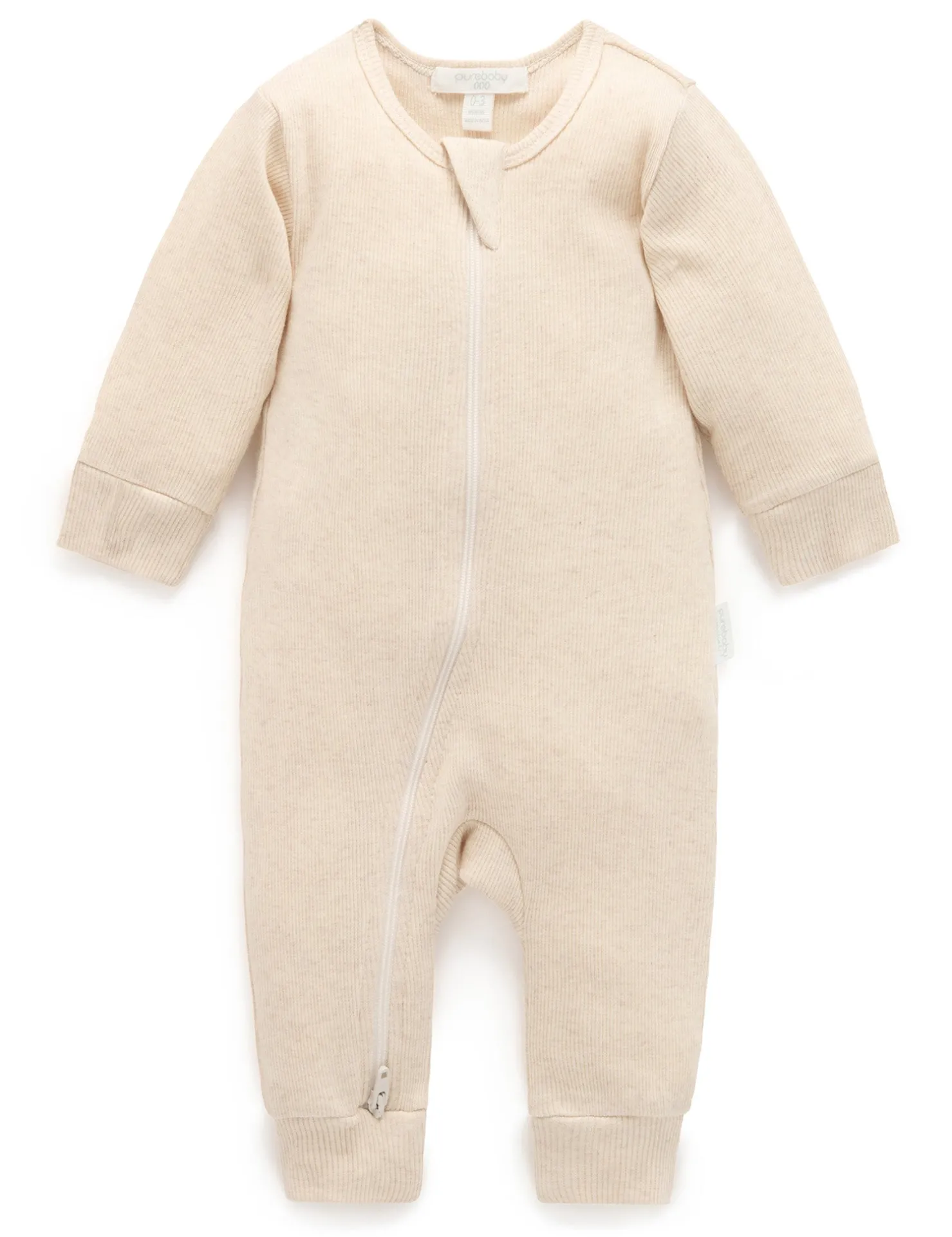 Ribbed Zip Growsuit