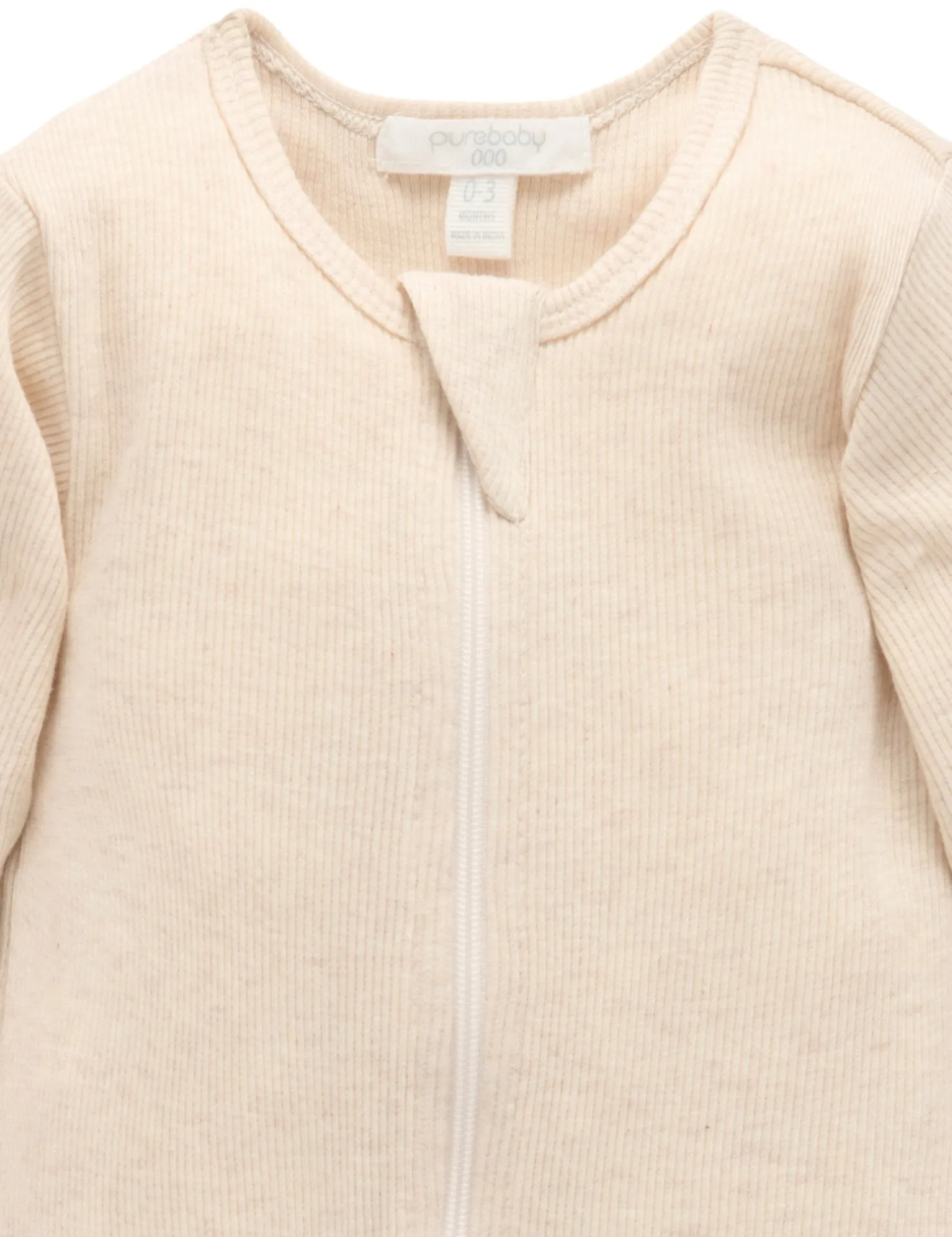Ribbed Zip Growsuit