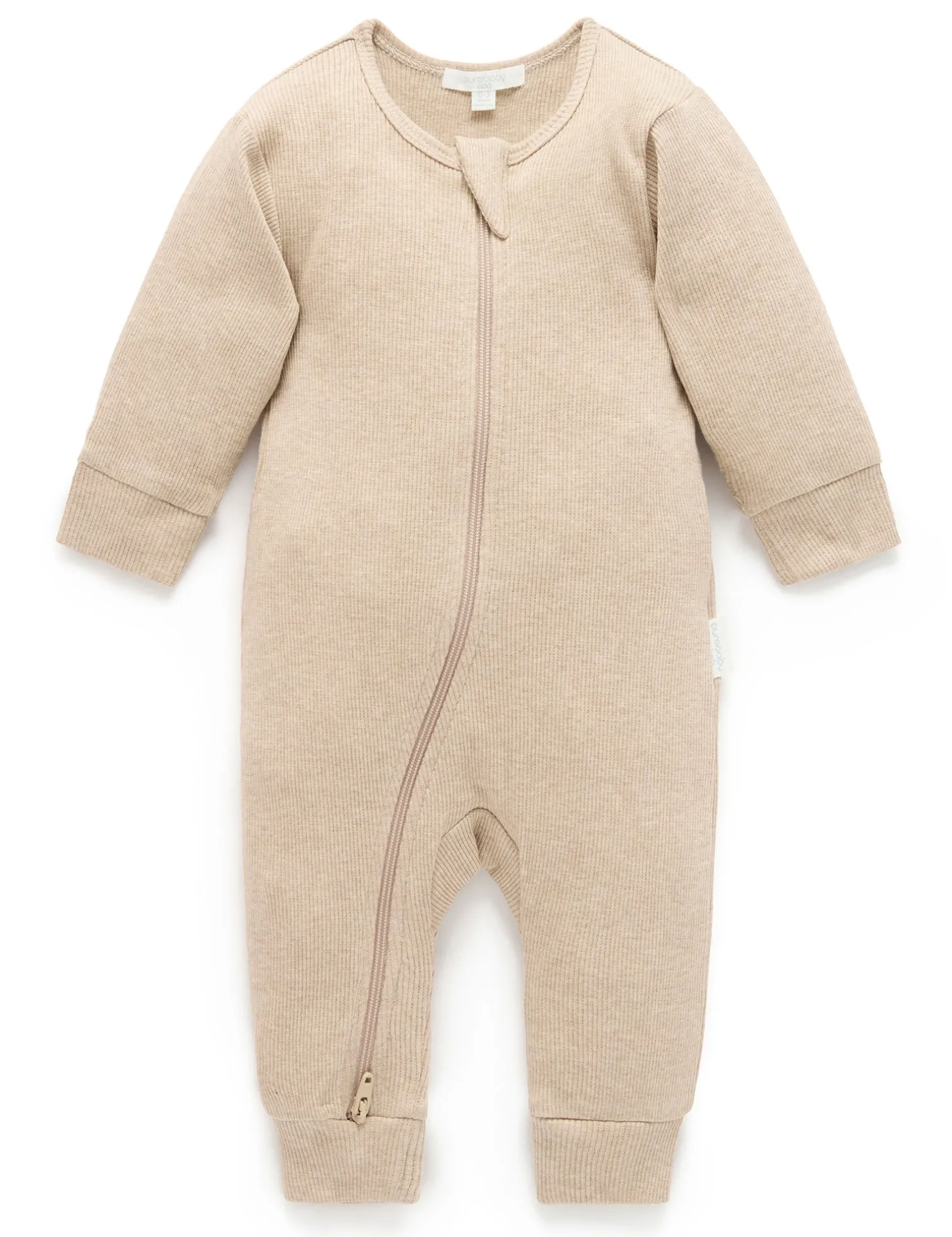 Ribbed Zip Growsuit