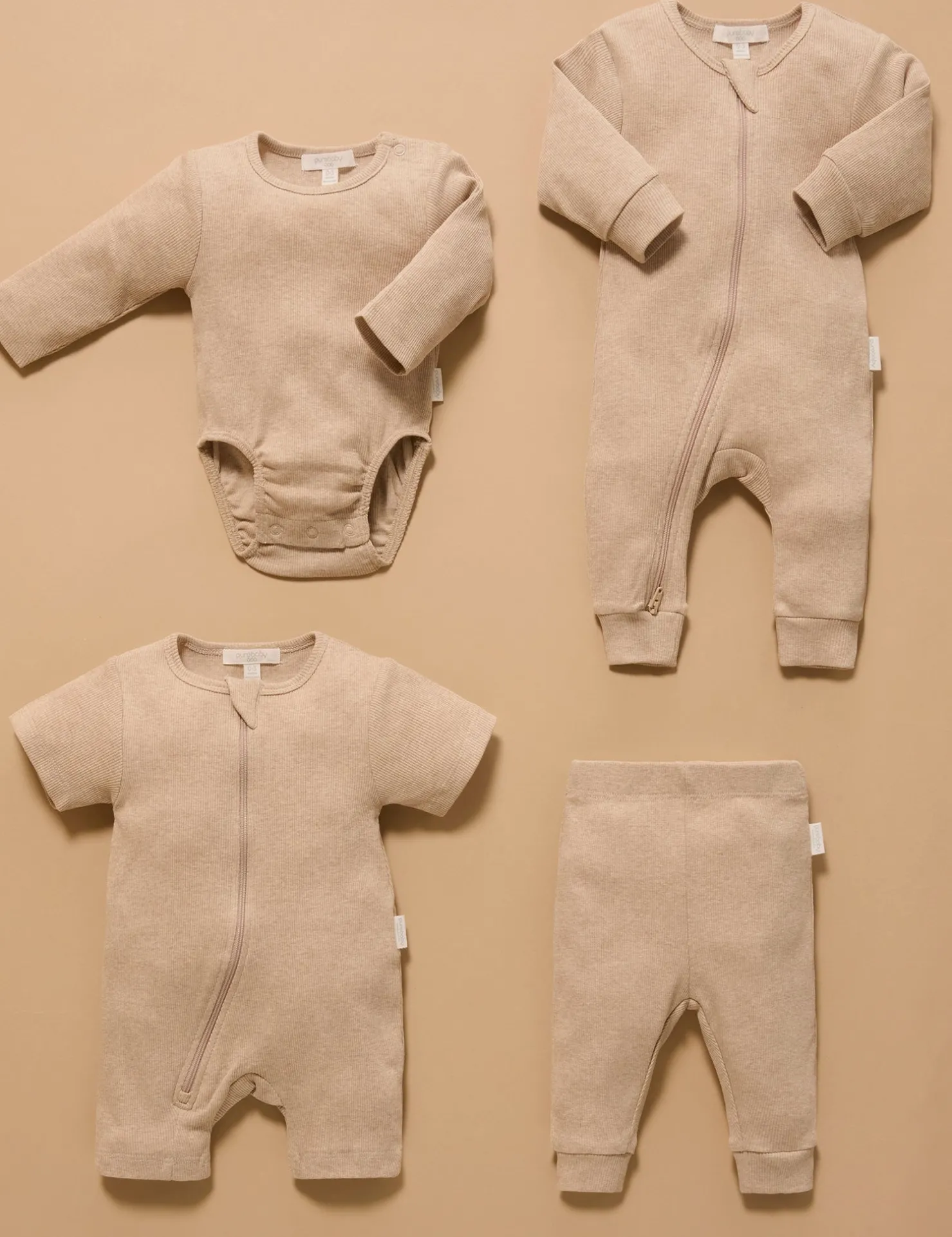 Ribbed Zip Growsuit