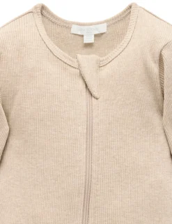 Ribbed Zip Growsuit