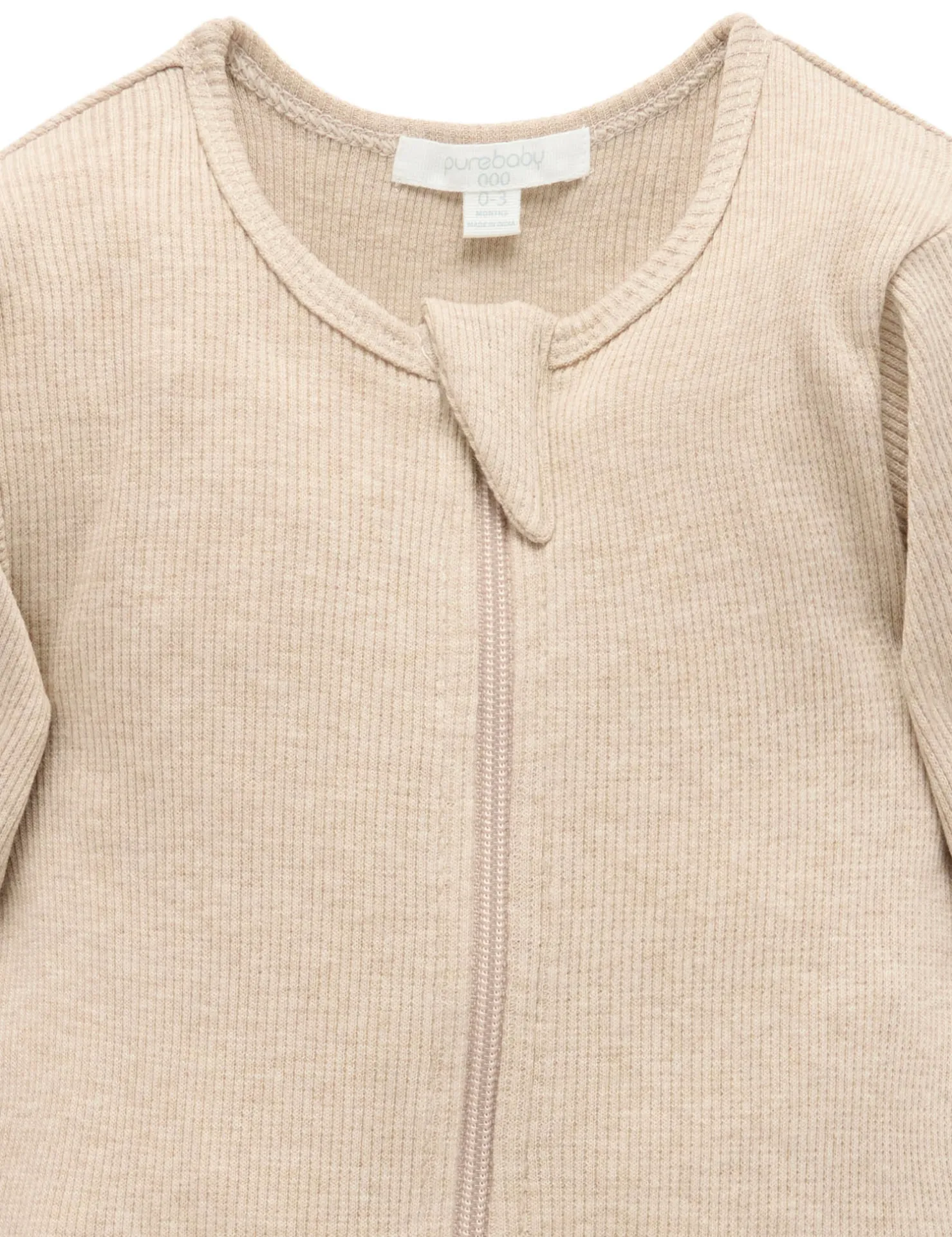 Ribbed Zip Growsuit