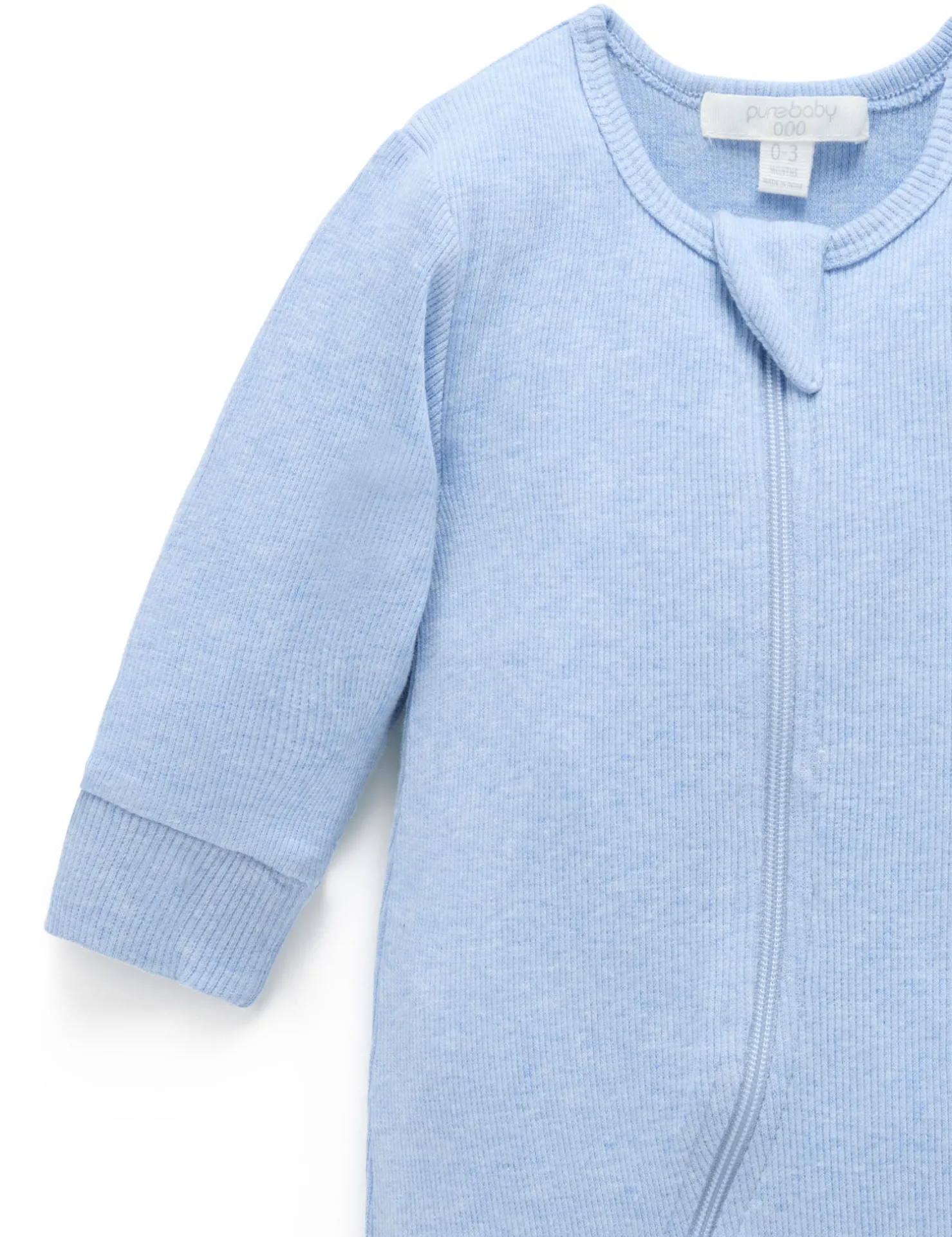 Ribbed Zip Growsuit
