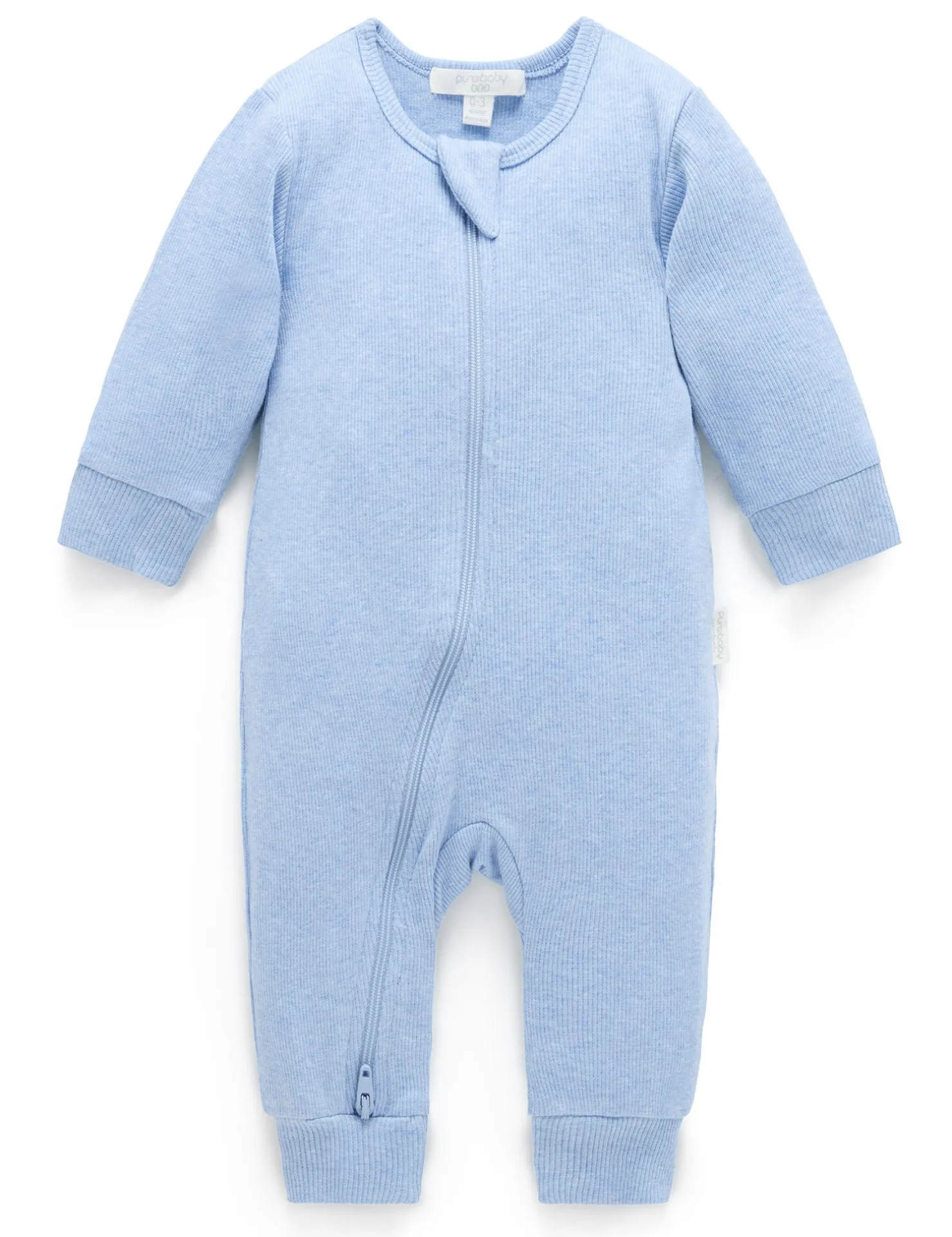 Ribbed Zip Growsuit