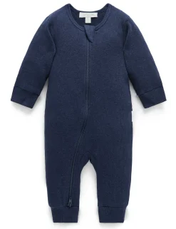 Ribbed Zip Growsuit
