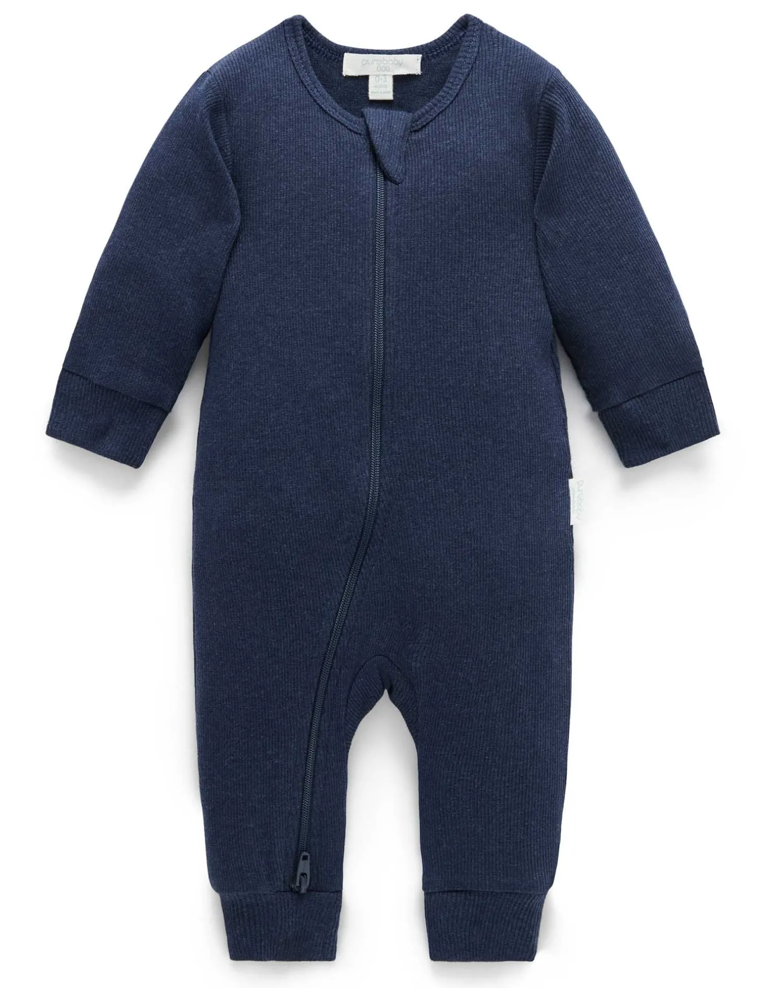 Ribbed Zip Growsuit