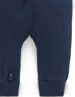 Ribbed Zip Growsuit