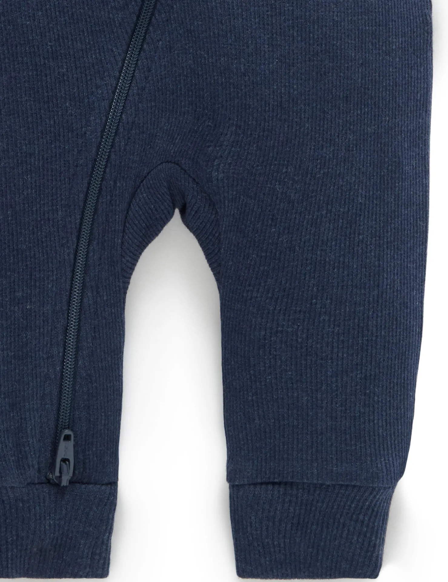 Ribbed Zip Growsuit