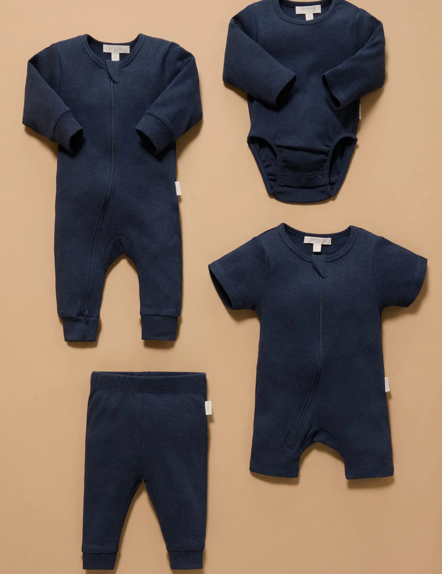 Ribbed Zip Growsuit