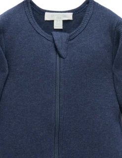Ribbed Zip Growsuit