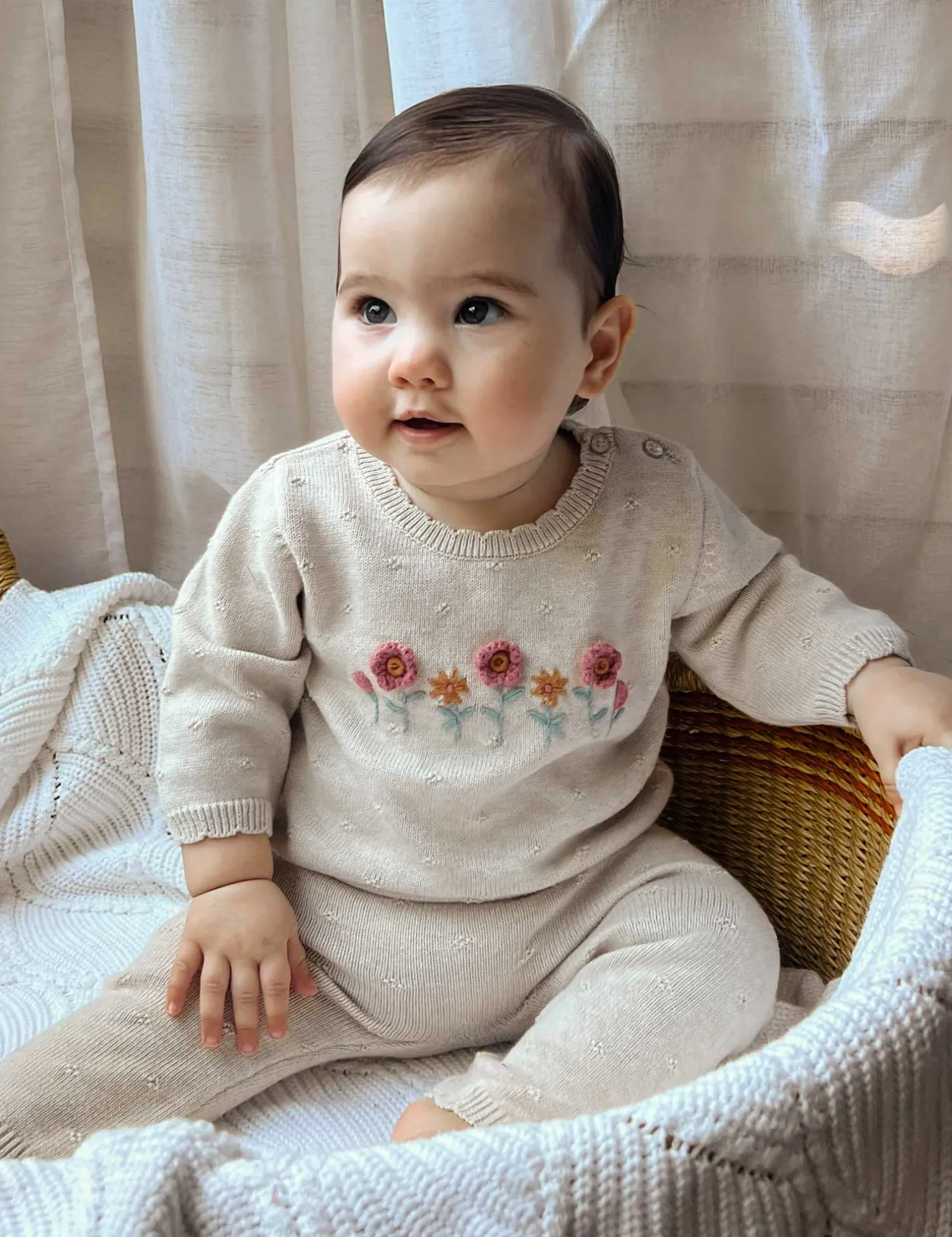 Scalloped Knit Set