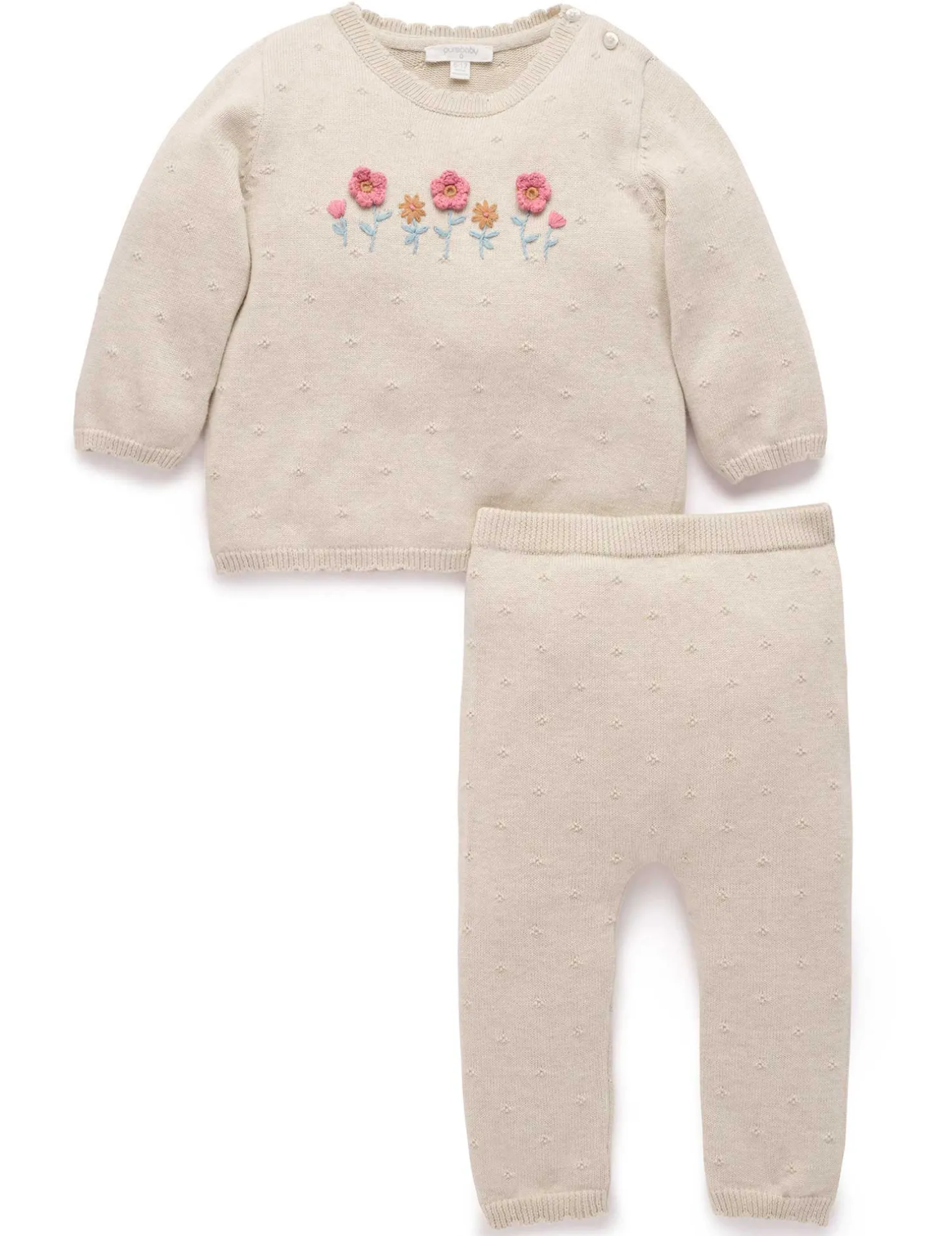 Scalloped Knit Set
