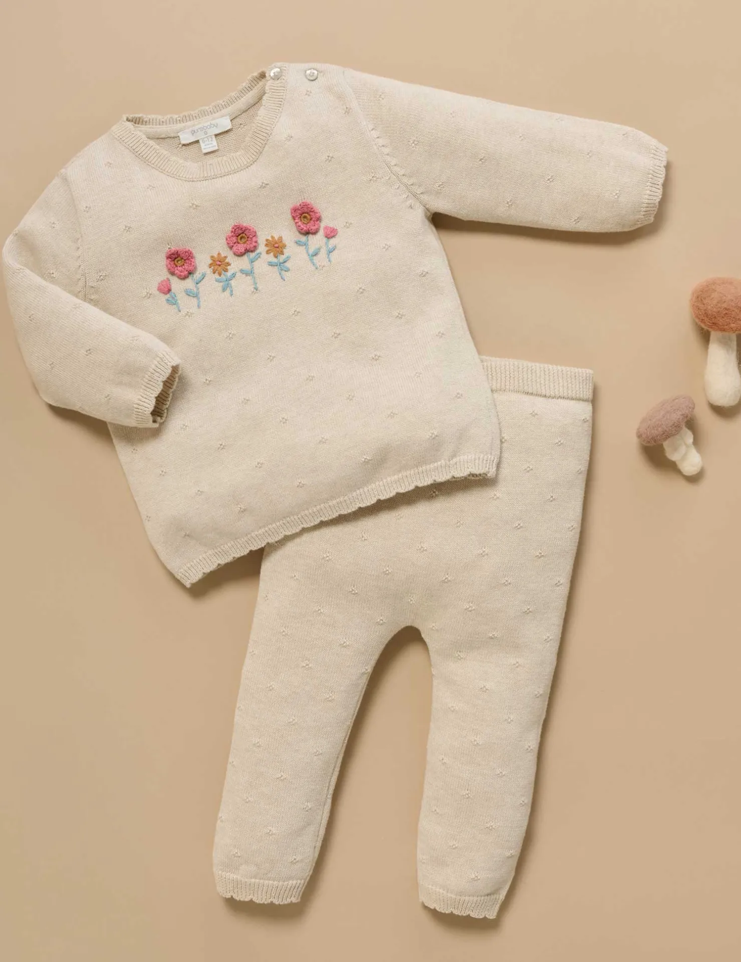 Scalloped Knit Set