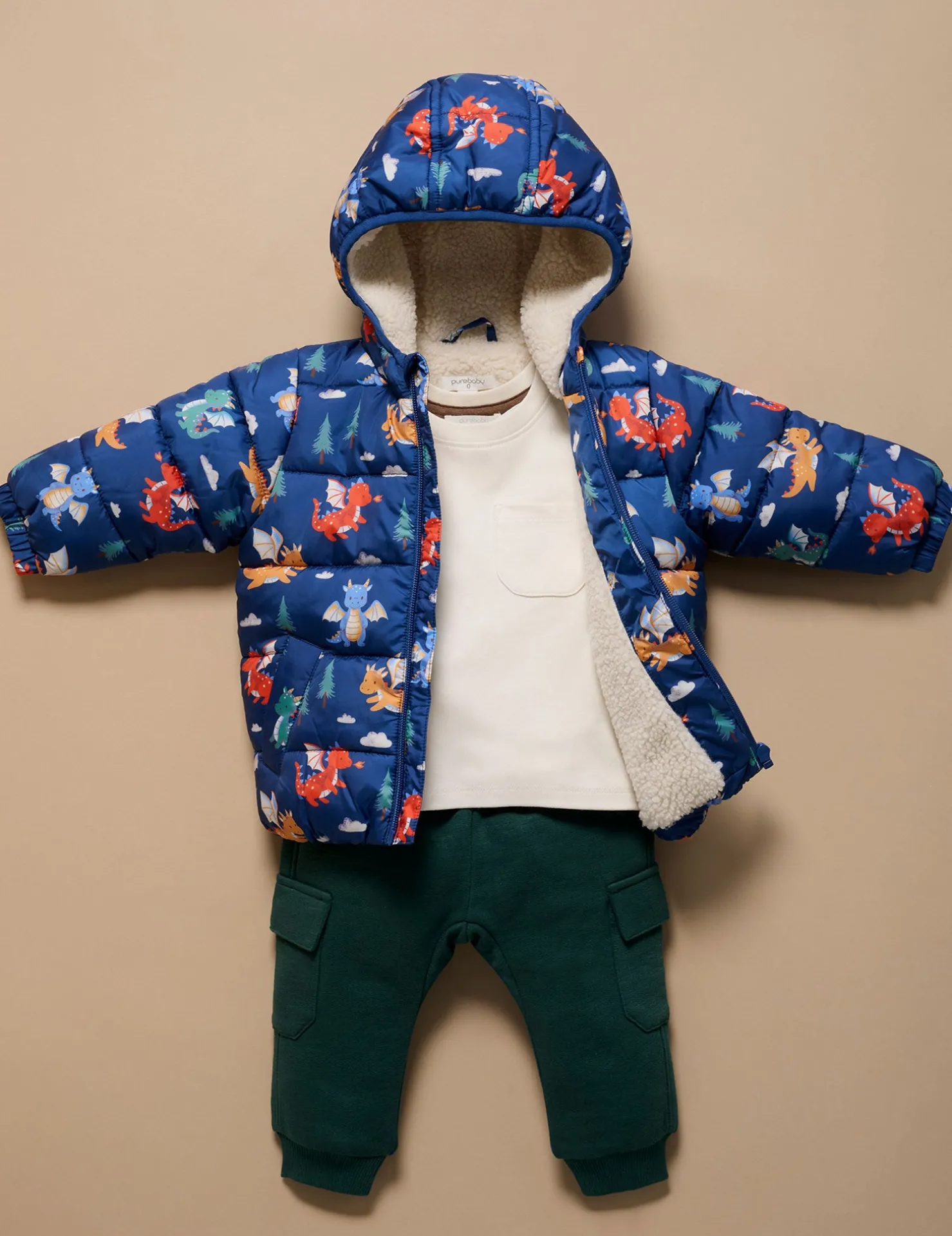 Shearling Lined Puffer Jacket