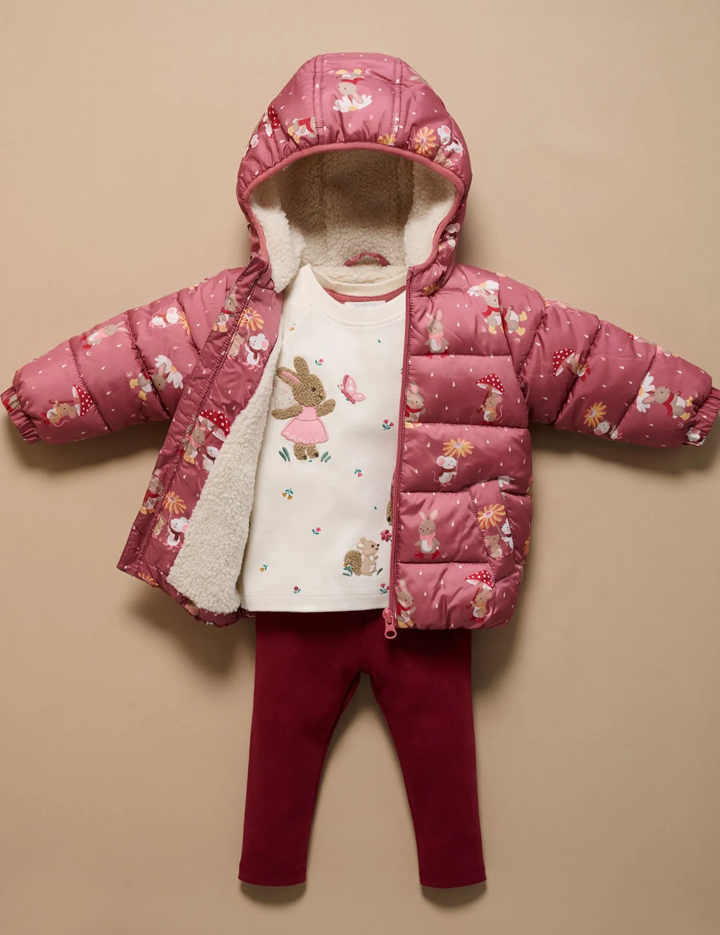 Shearling Lined Puffer Jacket