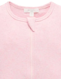 Short Ribbed Zip Growsuit