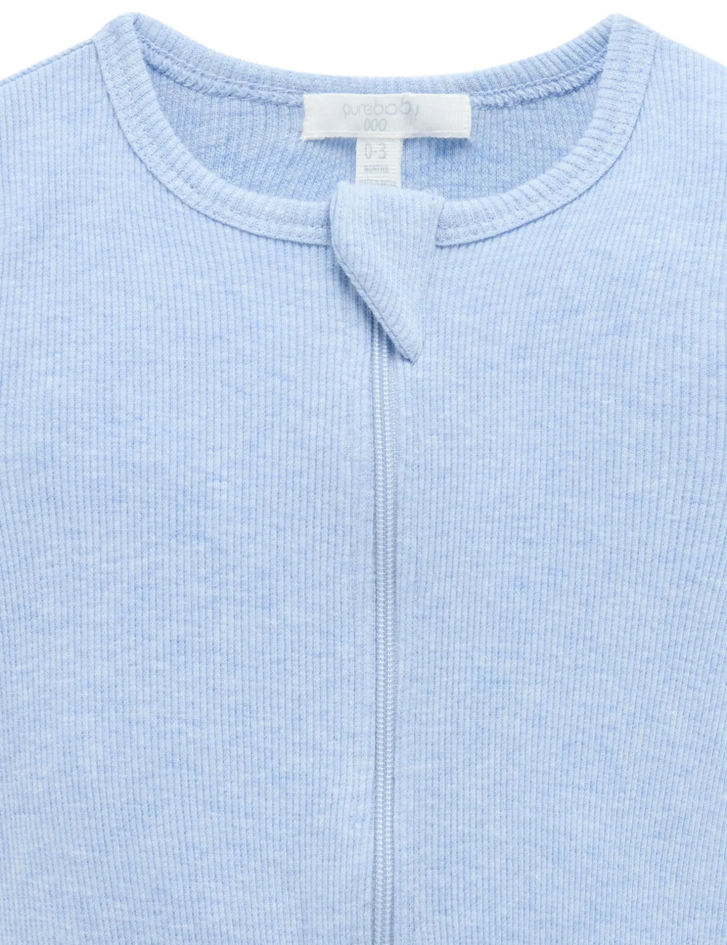 Short Ribbed Zip Growsuit