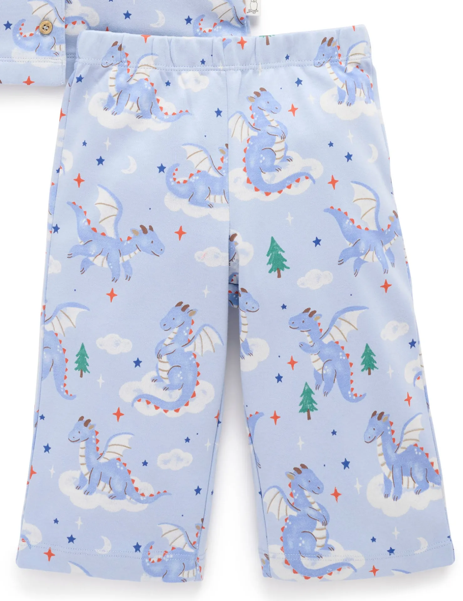 Sleeping Dragon Thick Button Up PJ Set
