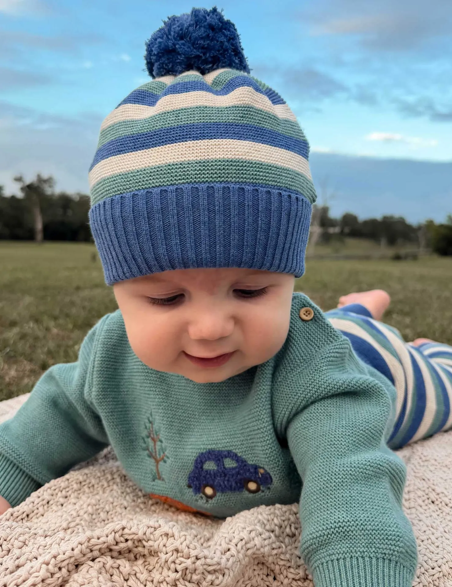 Striped Beanie