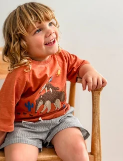 Striped Linen Blend Shorts