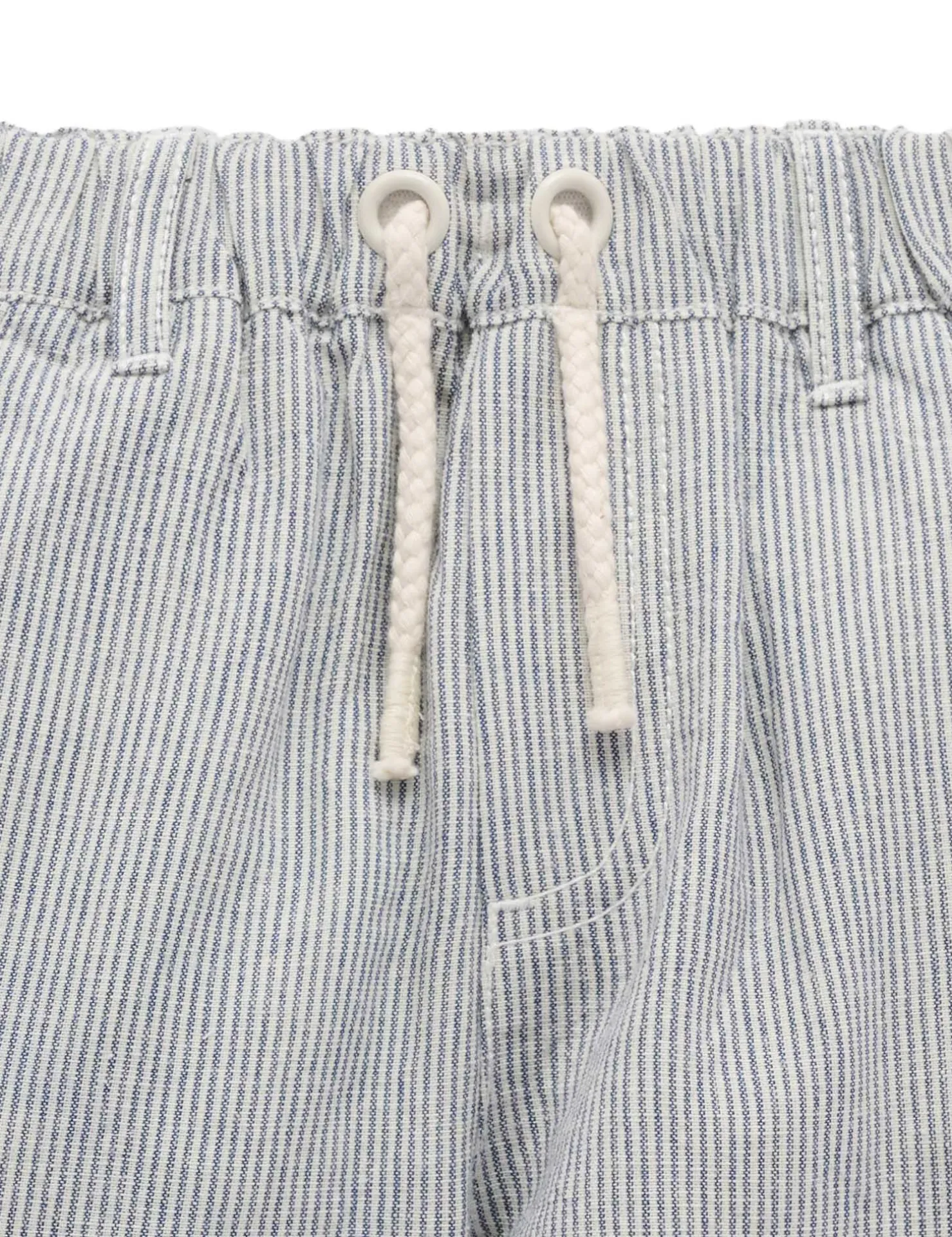 Striped Linen Blend Shorts